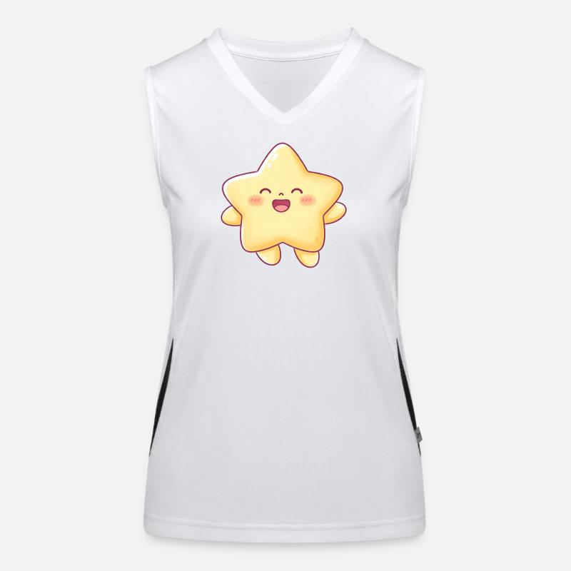 Kawaii Sternchen Lächeln Stern Kinder Funktionelles Kontrast-Tank Top für Frauen