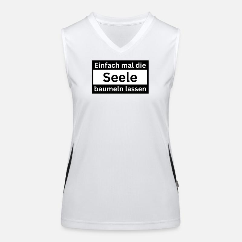 Einfach_mal_die_Seele_baumeln Funktionelles Kontrast-Tank Top für Frauen
