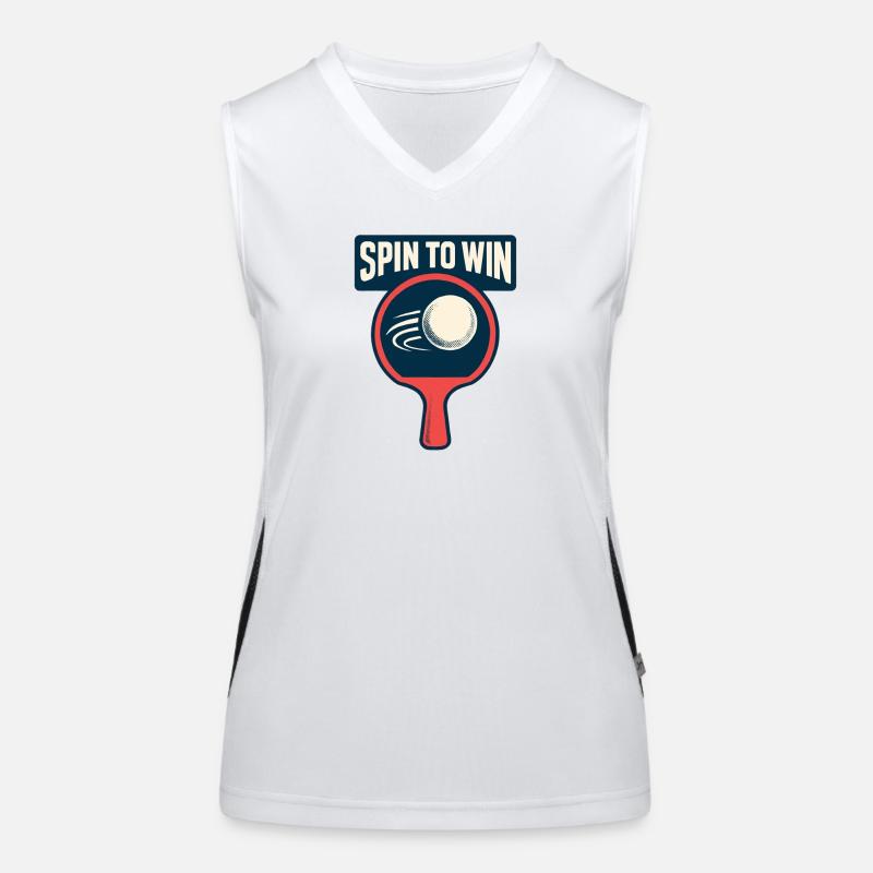 Spin to Win - Ping Pong Débardeur respirant contrasté Femme