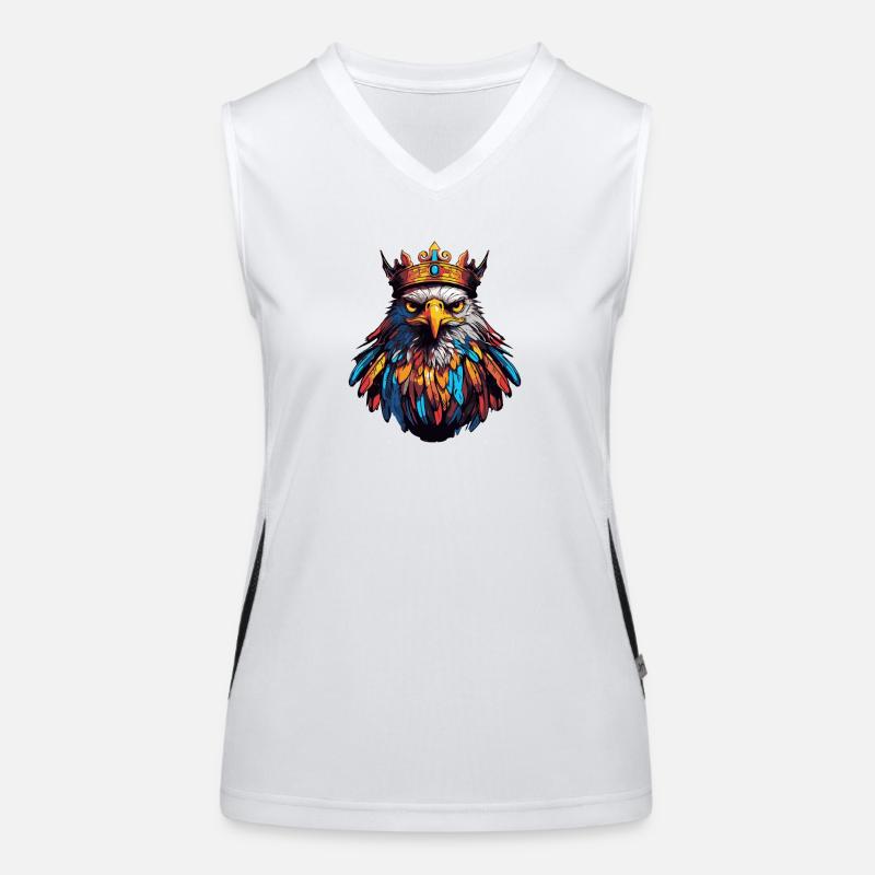 Adler Comic Krone Funktionelles Kontrast-Tank Top für Frauen