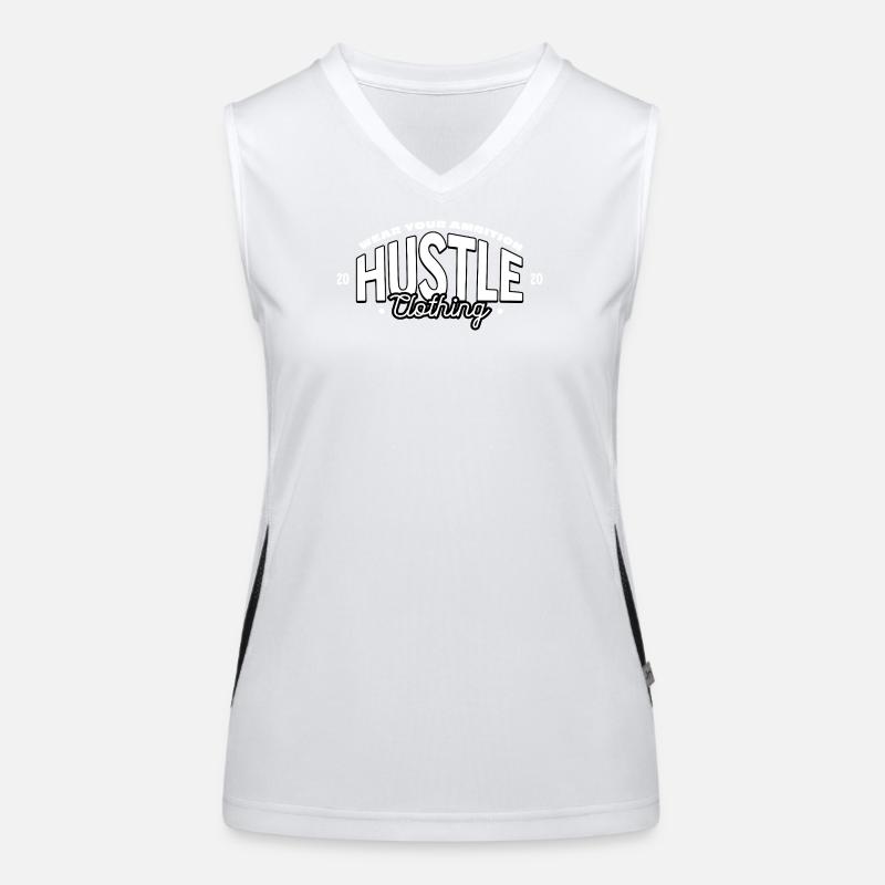 Hustle Attitude Logo Druck Funktionelles Kontrast-Tank Top für Frauen