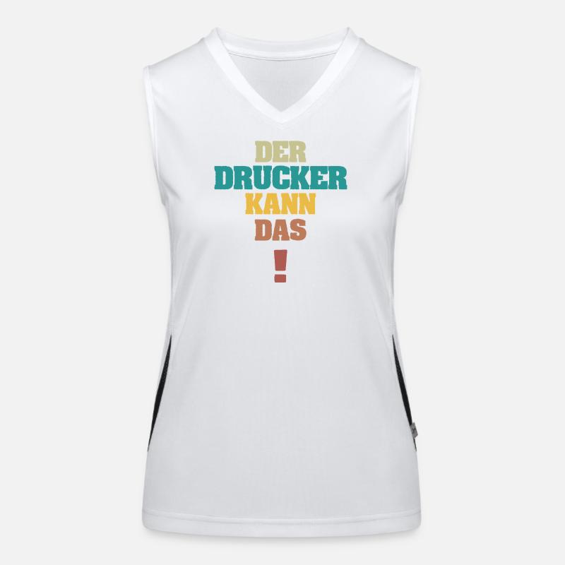 Printer Women's Functional Contrast Tank Top