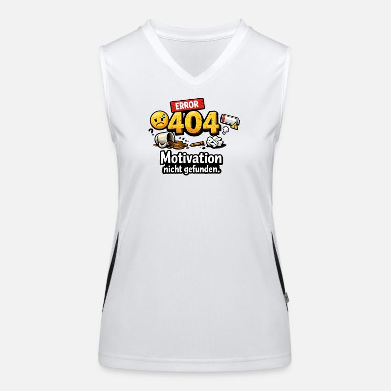 404 Error Motivation nicht gefunden Funktionelles Kontrast-Tank Top für Frauen