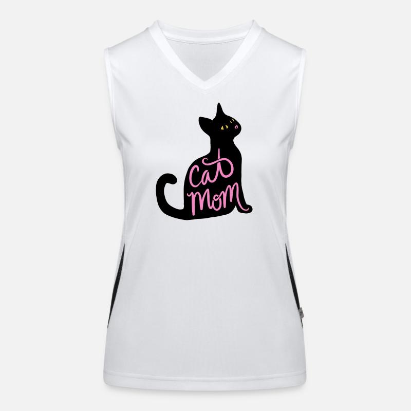 Script néon de Cat Mom Débardeur respirant contrasté Femme