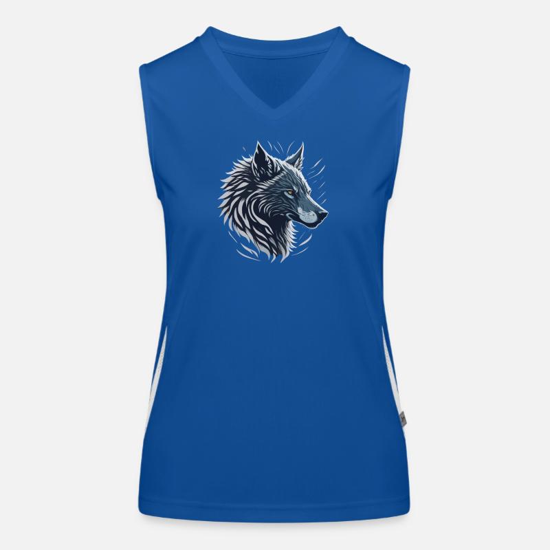 Blue Wolf Funktionelles Kontrast-Tank Top für Frauen