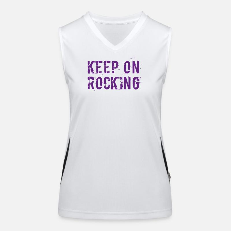 Keep on rocking - Women's Functional Contrast Tank Top - white/black