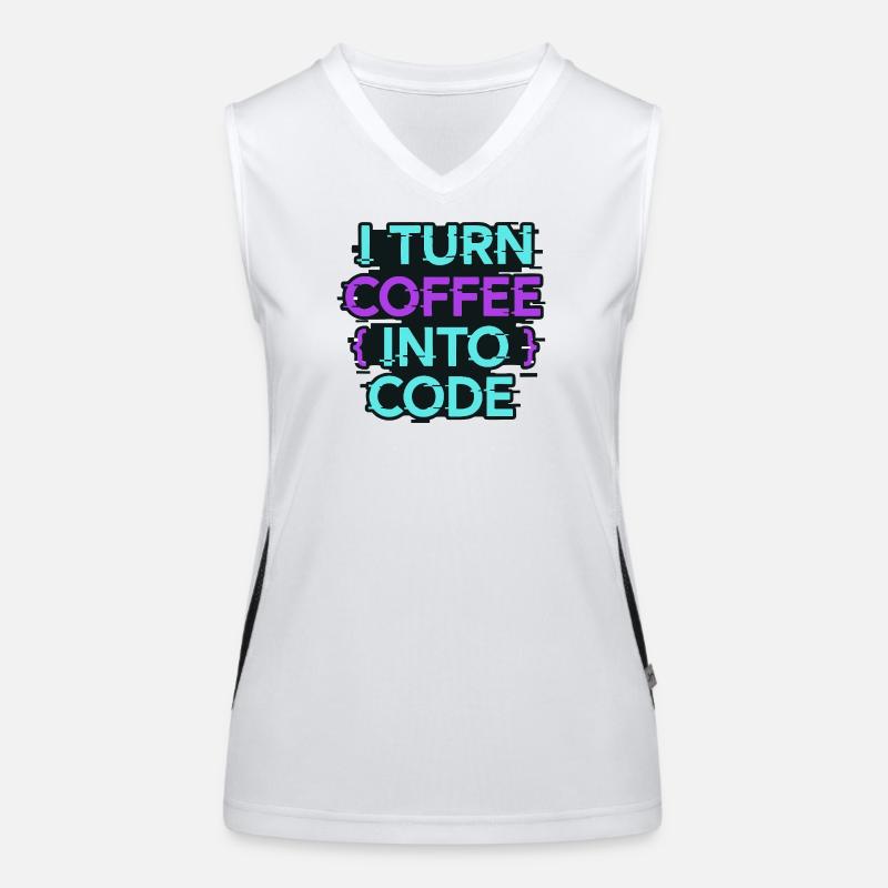 Je transforme le café en code Débardeur respirant contrasté Femme
