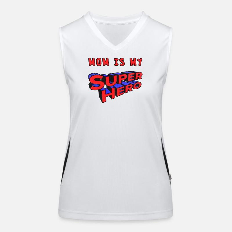 Mama ist meine Superheldin Funktionelles Kontrast-Tank Top für Frauen