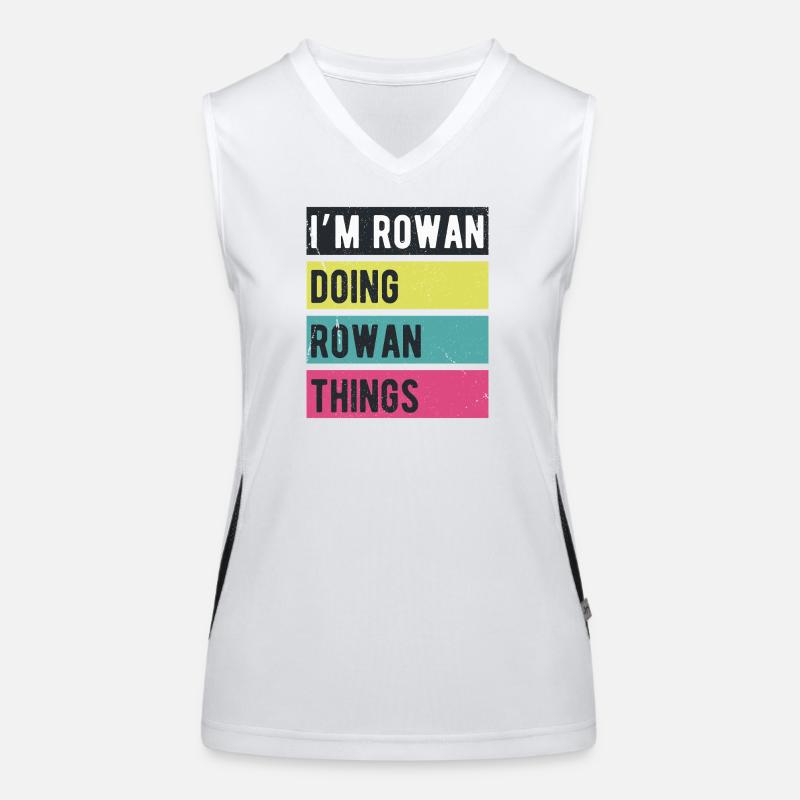 I’m Rowan Doing Rowan Things Retro Colors Funktionelles Kontrast-Tank Top für Frauen