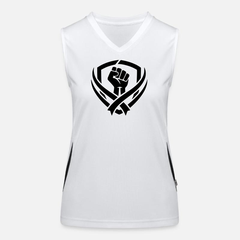 logo combat  Débardeur respirant contrasté Femme