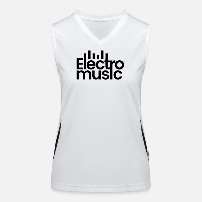 Electro music logo Women's Functional Contrast Tank Top