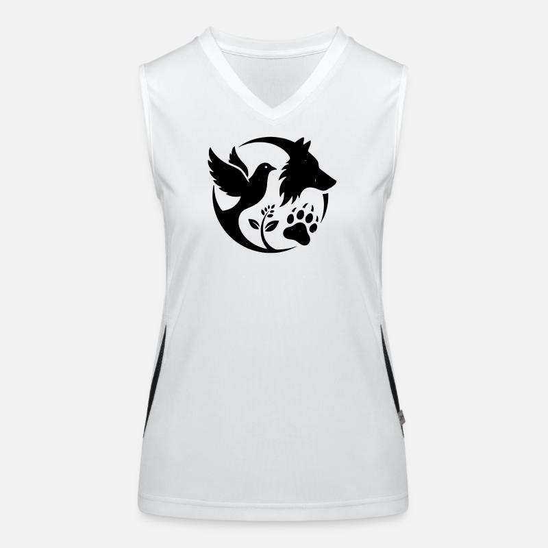 Animal Protection Logo Women's Functional Contrast Tank Top