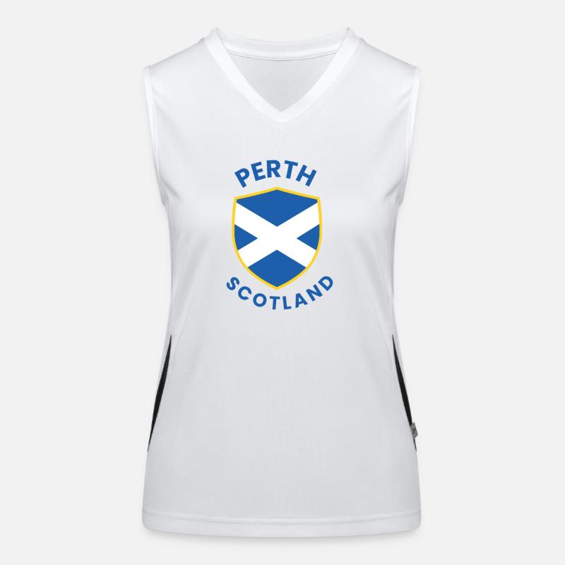 Blason du blason de Perth, Écosse Débardeur respirant contrasté Femme
