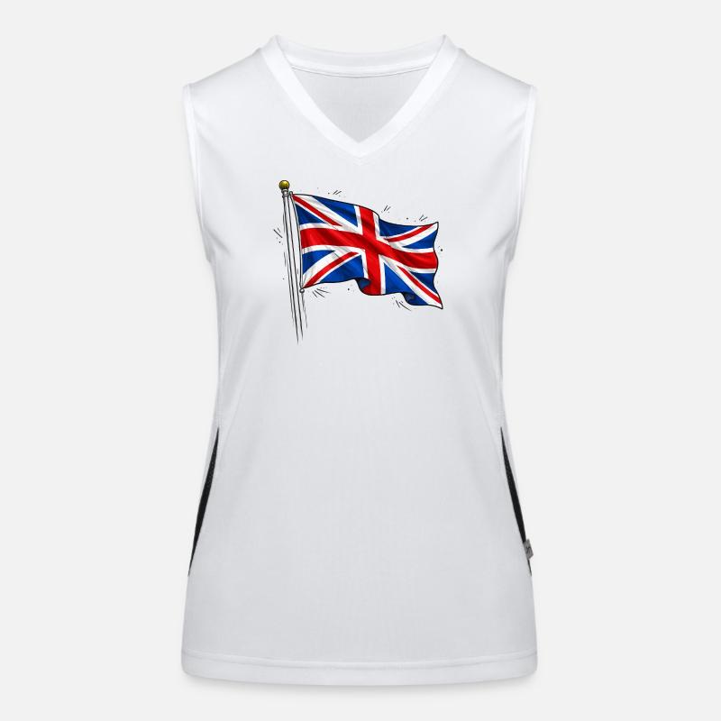 Drapeau de l’Angleterre de Grande-Bretagne Débardeur respirant contrasté Femme