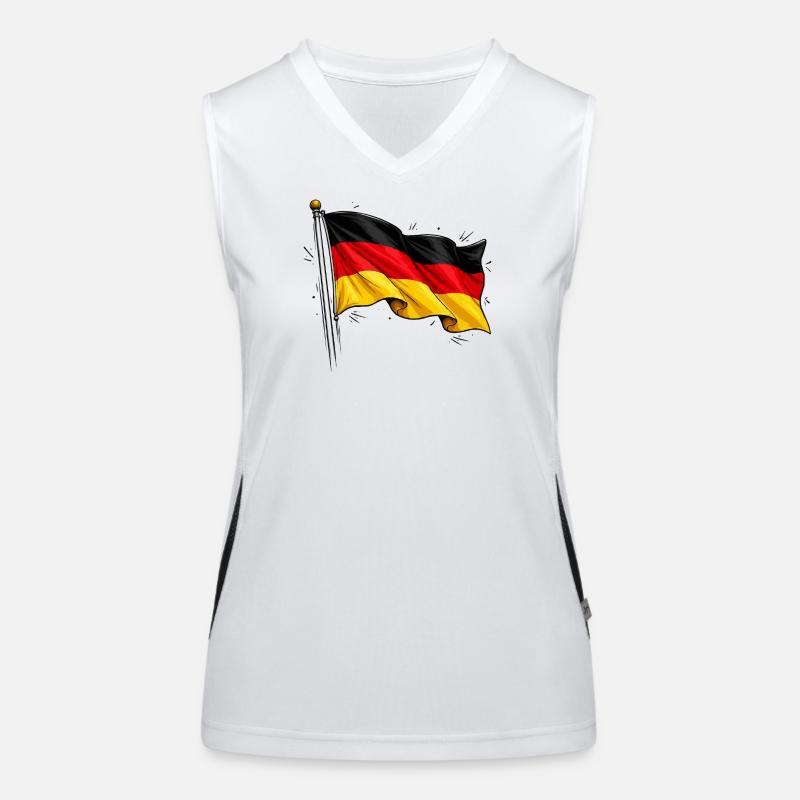 German flag Women's Functional Contrast Tank Top