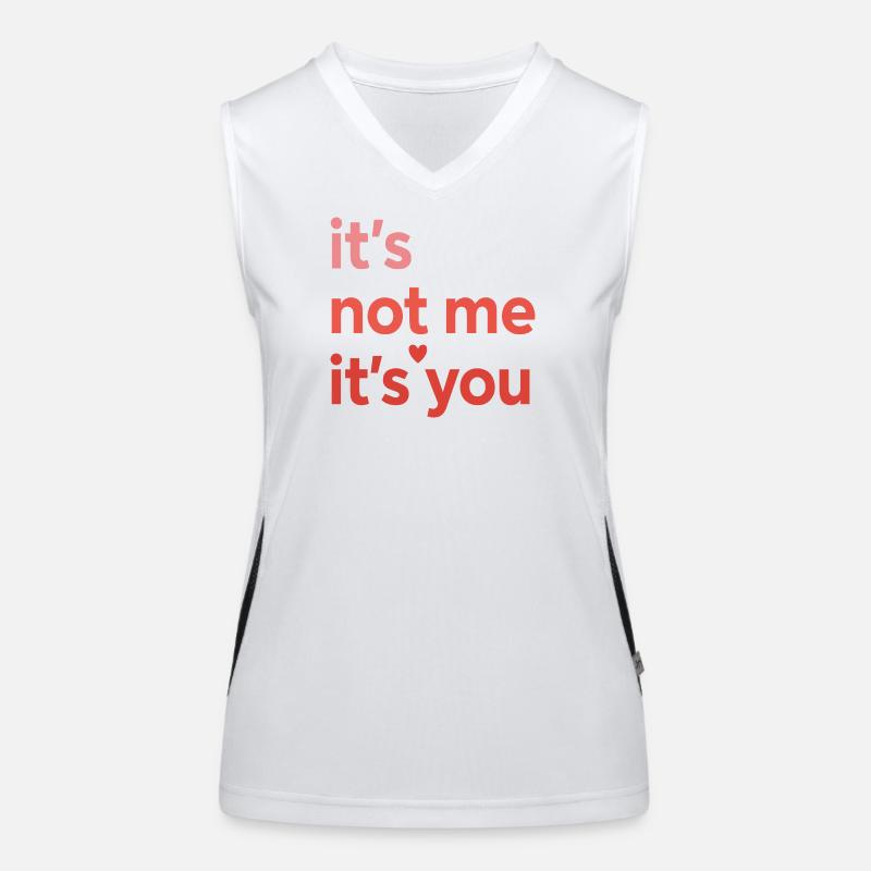 Ich bin es nicht, sondern du liebst Zitatdesign Funktionelles Kontrast-Tank Top für Frauen