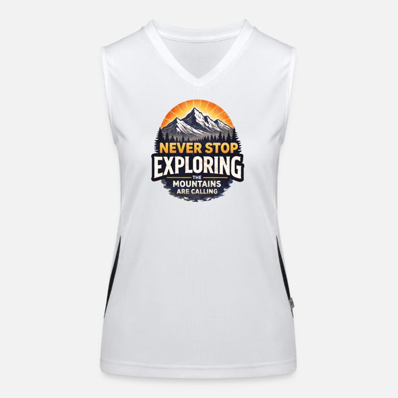 Always Exploring the Mountains Women's Functional Contrast Tank Top