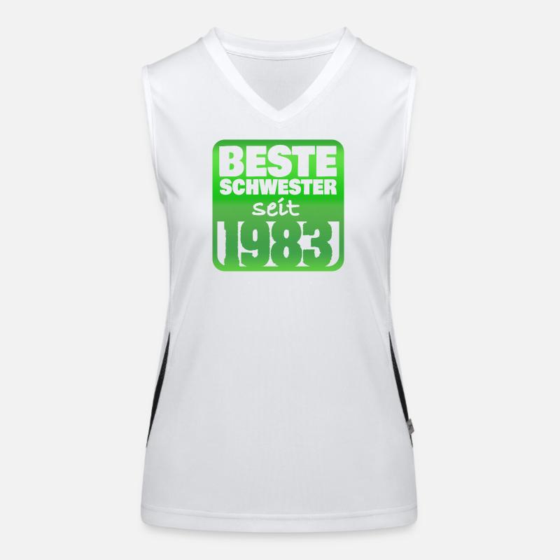Schwester 1983 Funktionelles Kontrast-Tank Top für Frauen