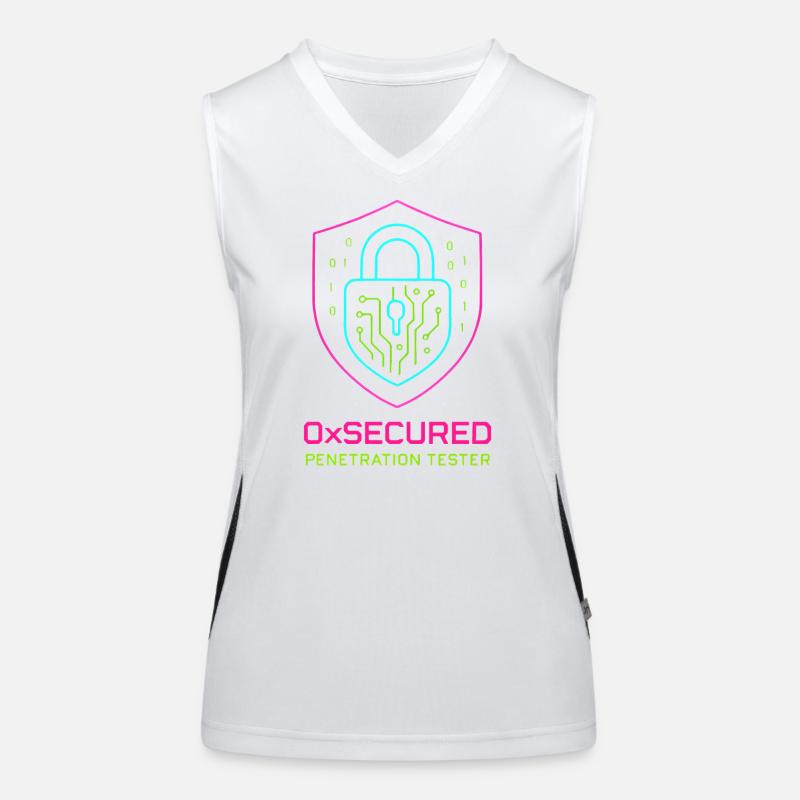 Shield 0xSecure Cyber-Penetrationstester Funktionelles Kontrast-Tank Top für Frauen
