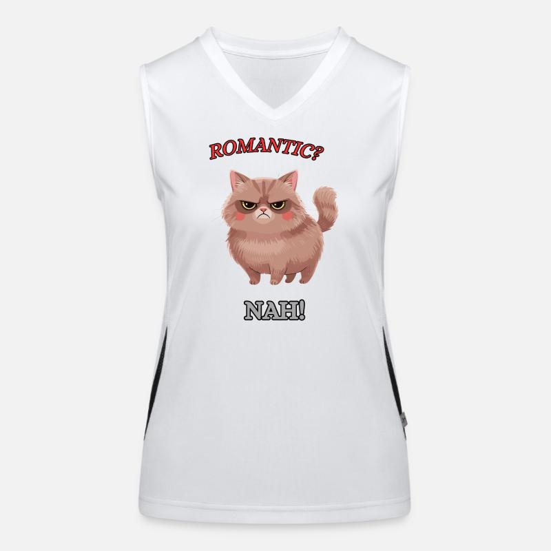 Die Null-Bock-Katze Funktionelles Kontrast-Tank Top für Frauen