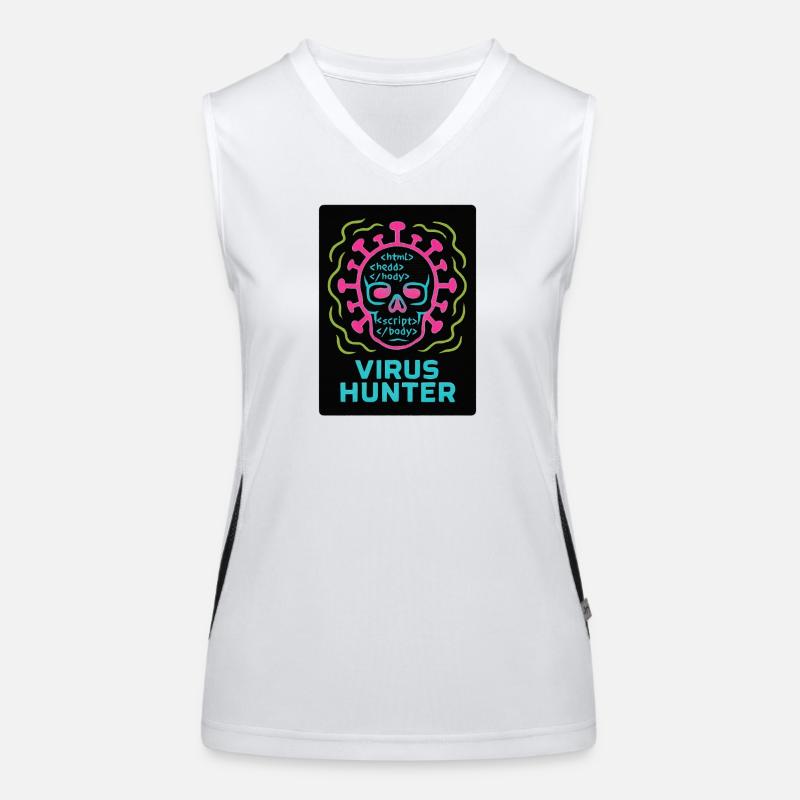 Cybersecurity: Virus Hunter Women's Functional Contrast Tank Top