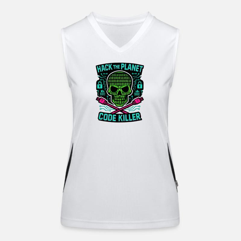 Cybersecurity: Hack the Planet Women's Functional Contrast Tank Top