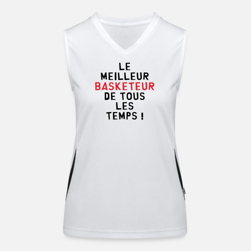 basket meilleur basketteur Débardeur respirant contrasté Femme