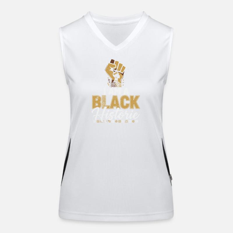 Stolz auf Schwarze Geschichte Funktionelles Kontrast-Tank Top für Frauen