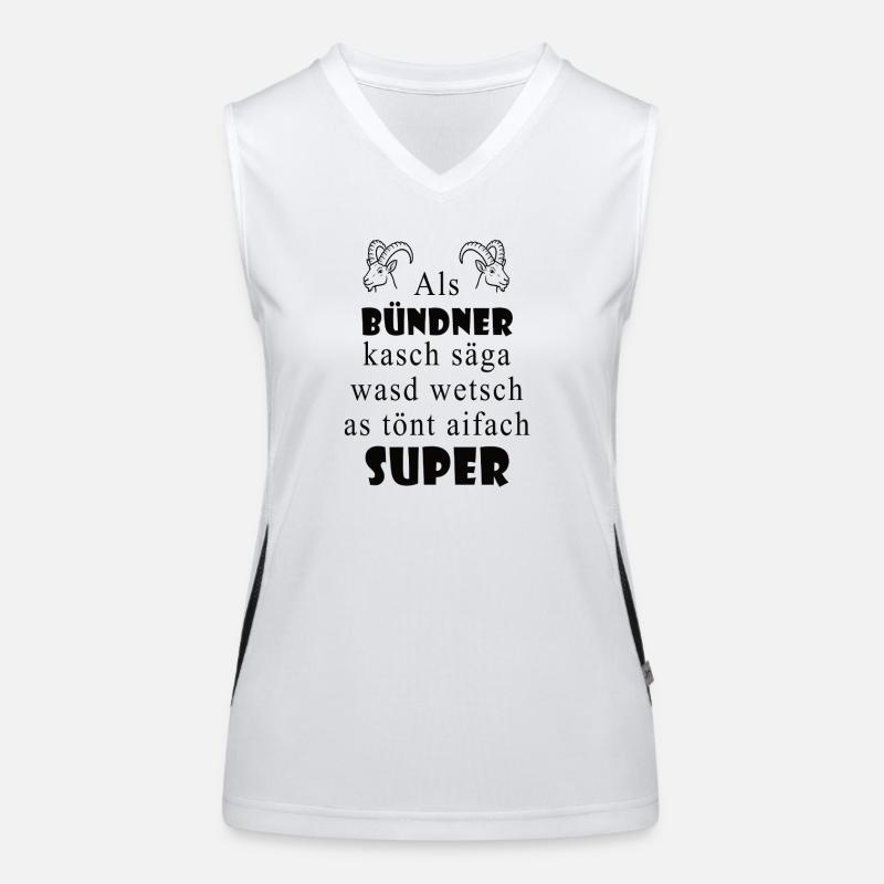 Dialecte des Grisons Super expression Débardeur respirant contrasté Femme