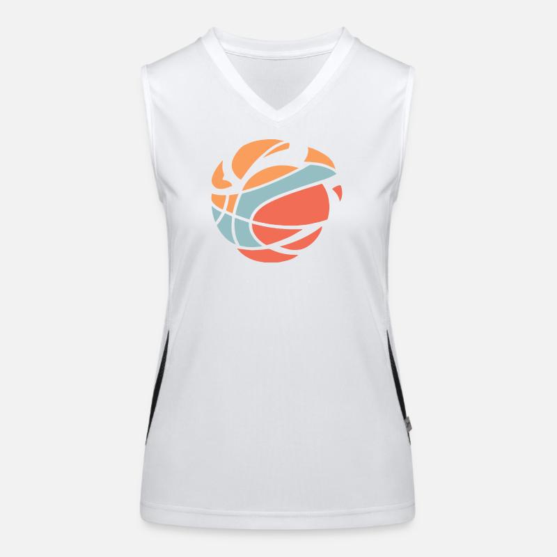 Explosion abstraite du basket-ball Débardeur respirant contrasté Femme