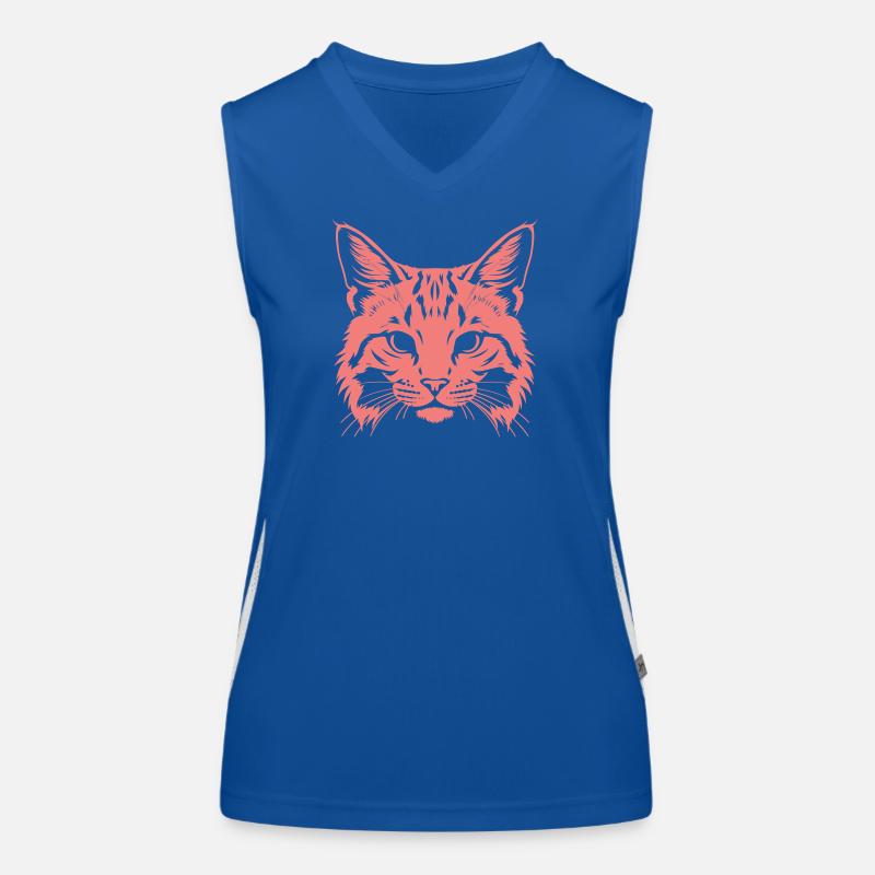 Silhouette de tête de chat Débardeur respirant contrasté Femme