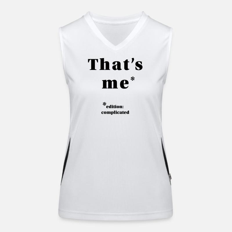 ME – it’s complicated | minimalistisches Statement Funktionelles Kontrast-Tank Top für Frauen