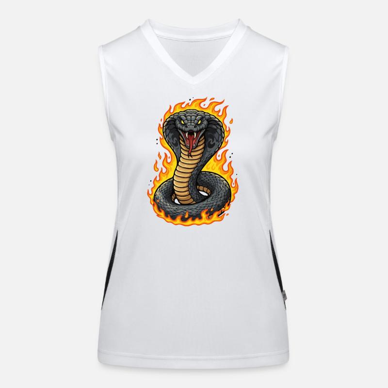 Cobra in Flames Women's Functional Contrast Tank Top