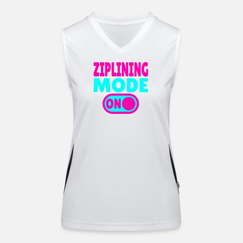 Ziplining Mode ON – Adrenalin an der Zipline Funktionelles Kontrast-Tank Top für Frauen