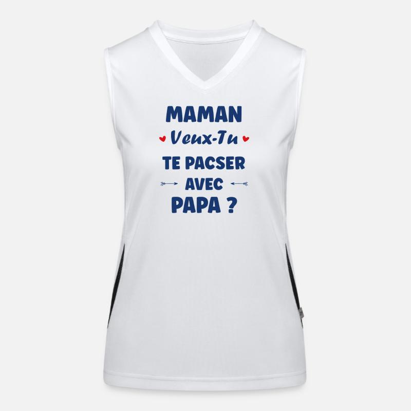 Mama, willst du eine eingetragene Lebenspartnerschaft mit Papa eingehen? Funktionelles Kontrast-Tank Top für Frauen