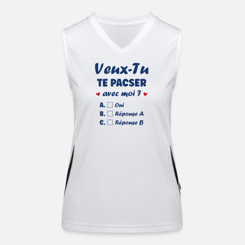 Demande de pacs Débardeur respirant contrasté Femme