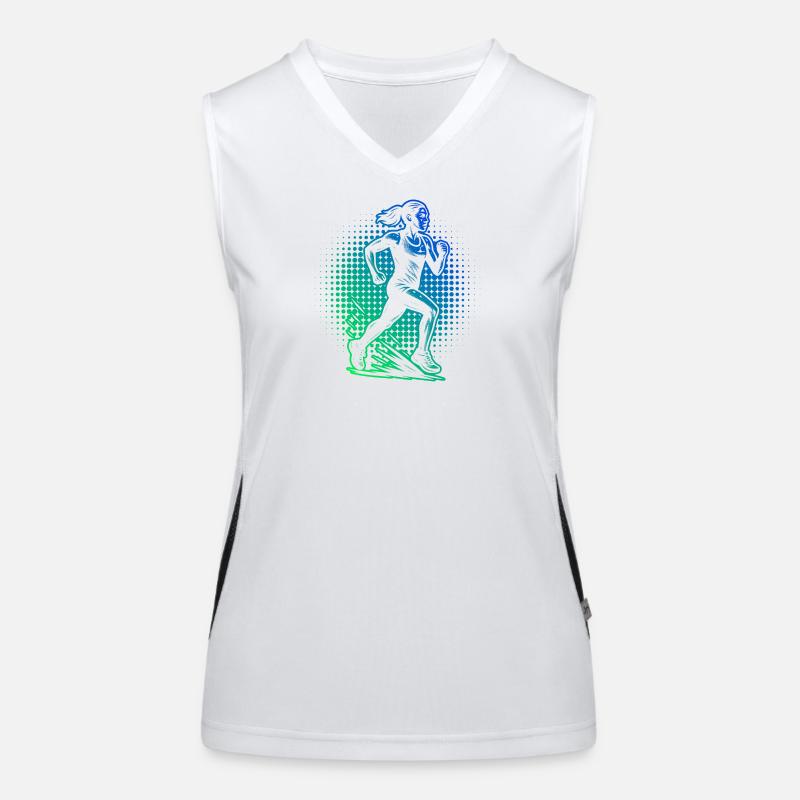 Conception compacte pour la course automobile Débardeur respirant contrasté Femme