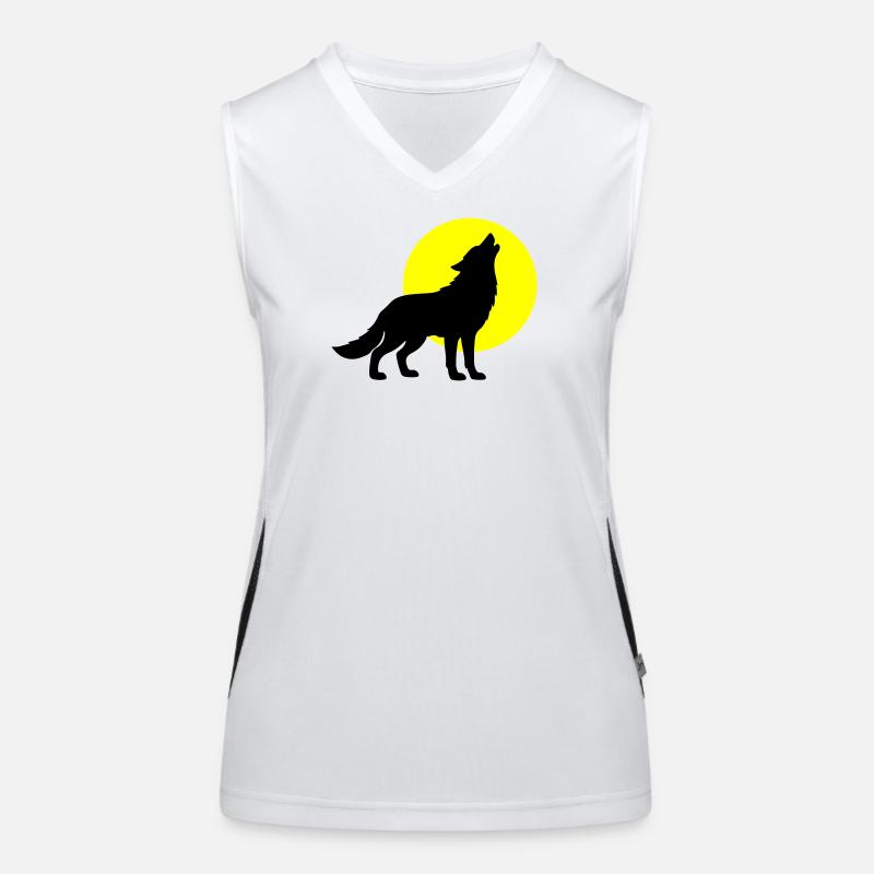 Wolf Silhouette Women's Functional Contrast Tank Top