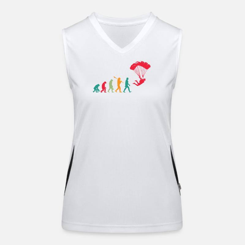 Parachute Evolution Parachutist Women's Functional Contrast Tank Top
