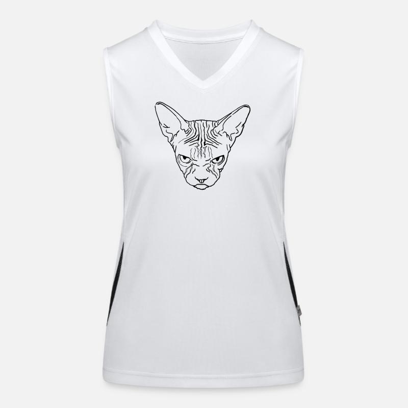 Sphinxkopf Funktionelles Kontrast-Tank Top für Frauen