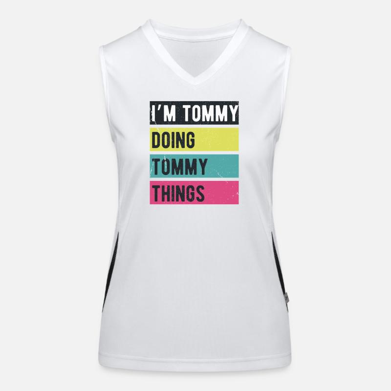 I’m Tommy Doing Tommy Things Retro Colors Women's Functional Contrast Tank Top