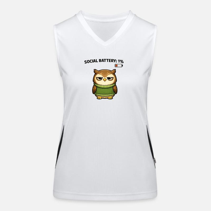 Pull hibou 1 % d’humour de batterie Débardeur respirant contrasté Femme