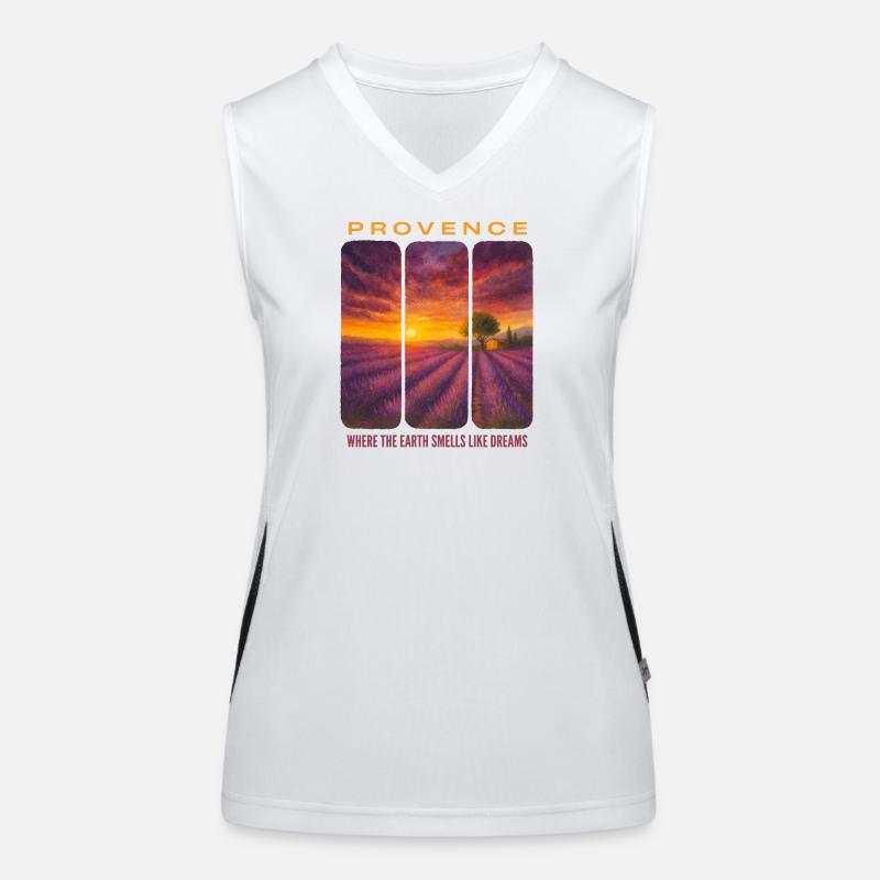 Lavendel-Provence Funktionelles Kontrast-Tank Top für Frauen