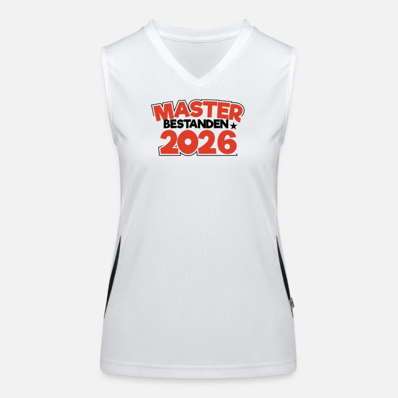 Master 2026 Masterabschluss Promotion Sponsion Funktionelles Kontrast-Tank Top für Frauen