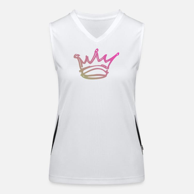 Gradient Crown Sketch Women's Functional Contrast Tank Top