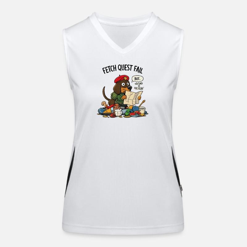 Fetch Quest Fail Pup Women's Functional Contrast Tank Top