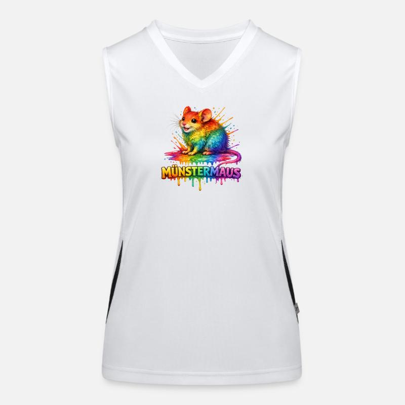 Munster Mouse Rainbow Women's Functional Contrast Tank Top