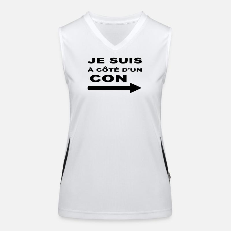 Je Suis À Côté D UN CON Débardeur respirant contrasté Femme