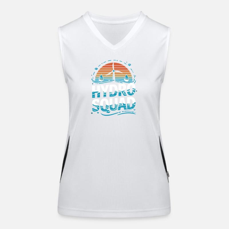 Hydro Squad Renewable Energy Hydropower Women's Functional Contrast Tank Top