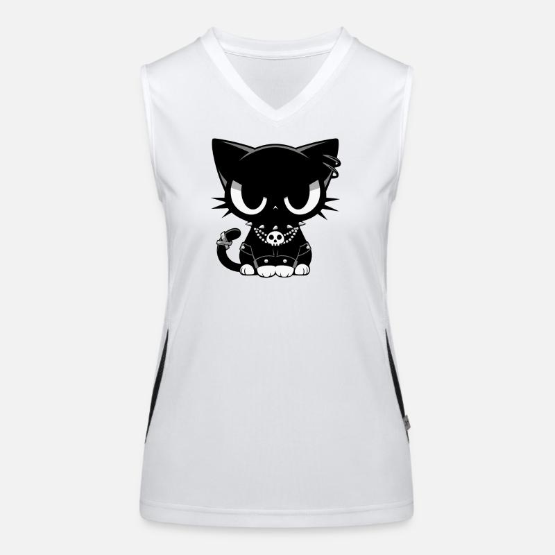 Goth Punk Katze Funktionelles Kontrast-Tank Top für Frauen